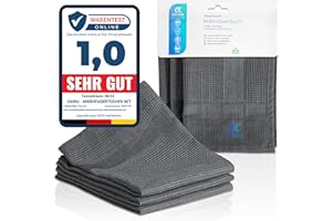 OXIRU Panni in Microfibra 40x40, Colore Antracite: Panno Microfibra Auto, Stracci Microfibra, Microfibra Panni Pulizia, Stracci Cucina, Panno Magico - Perfetti per la Pulizia di Casa e Auto