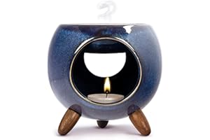 ‎KALOOGO Kaloogo Sabai Scent Ceramic Oil Burner for Essential Oils - Elegant Fragrance Light - Wobble Free Design - Perfect Heat Release - High Quality Oil Burner Tea Light - for Wax and Fragrance Oil (Ocean