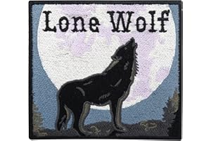 Finally Home Lone Wolf Moon Toppa termoadesiva e da cucire, toppe per motociclisti, giacca da motociclista, toppe per la schiena dei lupi