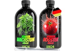 HOMEGROW24 Tomatendünger Duo - WACHSTUM und BOOSTER Tomaten Dünger, je 250 ml, Dünger Set geeignet für die Verwendung in Garten, Gewächshaus oder Treibhaus