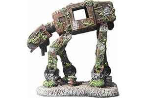 FAZHONGFA Aquarium Decorations at-at Robot Dog Resin Fish Tank Decoration Betta Fish Hidden Cave Small and Medium Aquarium Accessories Decorative Fish Tank Ornaments