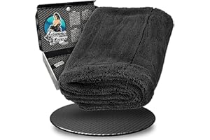 ‎NUKE GUYS Nuke Guys Auto Trockentuch extrem saugstark & lackschonend | Gamma Dryer XXL 50x80cm Schwarz | 1400 GSM Mikrofaser Tuch zum effizienten Trocknen nach der Autowäsche | Mikrofasertuch