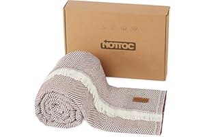 nottoc Tagesdecke Baumwolle Wendedecke (1, Bordeaux Rot, 200x230 cm)