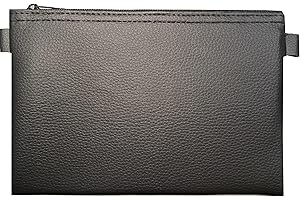 ‎SCHOOL-MAXX Banktasche aus Kunstleder, Farbe: schwarz Dokumententasche Etui Geldscheintasche