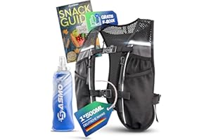 SASMO SPORTS SASMO® kamizelka do biegania dla kobiet i mężczyzn, 5 l, ultralekka 270 g i przepuszczająca powietrze, plecak do biegania dla kobiet i mężczyzn, 8 kieszeni, kamizelka do biegania, do biegania