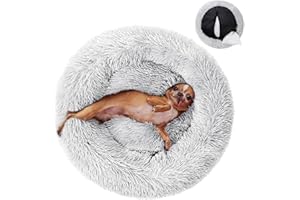 Purefun Cuccia Cane Interno Taglia Media, Cuccia Cane Grigio Chiaro Lavabile, Cuscino per Cane Interno Morbida, Cuscino Cane Grande che Alleviano le Articolazioni e Migliorano il Sonno S(70cm)