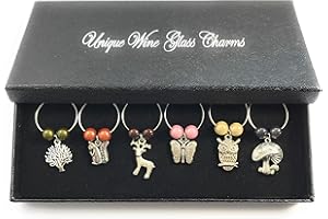 LIBBYSMARKETPLACE.COM Set of 6 Handmade In The Countryside Wine Glass Charms by Libby's Market Place by Libby's Market Place