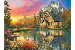 AveJoys 500 Teile Puzzle für Erwachsene Landschaft von Seen und Bergen 52 x 38 cm Puzzles 500 für Erwachsene Lernspiel Herausforderung Spielzeug Puzzle für Erwachsene Kinder 500 Teile