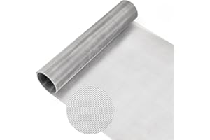 LYLIDIA Grillage Fine Maille 30x200cm Maille en Acier Inoxydable 304 Grille Métallique Fine 50Mesh Grillage Anti Rongeur Garde Manger Inox Rigide Treilli Métallique Grillage pour Moustiquaire Poule