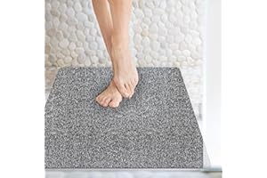 Mkitnvy Antypoślizgowa mata prysznicowa, 80 x 80 cm, odporna na pleśń, miękka, komfortowa mata łazienkowa z otworami odpływowymi, antypoślizgowa mata prysznicowa do wanny i wilgotnych pomieszczeń