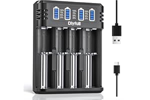 18650 Battery Charger Dlyfull Rechargeable Battery Charger for Ni-MH/CD AAAA AAA AA A SC C 3.7v Lithium 22650 21700 10340 10440 14500 16340 17335 17500 17670 18500 20700 Batteries Charger