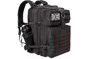 LHI Military Tactical Backpack for Men and Women 45L Large waterproof Rucksack for School, Hiking, Trekking, Hunting