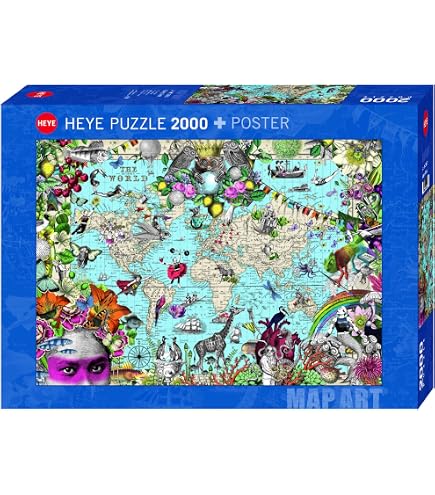 Heye 29845 The World Standard – Map Art – Includes Poster: Amazon