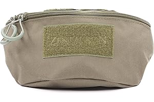 Zentauron Taktische Bauchtasche 1,25L aus Cordura - MOLLE Hüfttasche mit 2 Fächern & Klettfläche für EDC, IFAK & Outdoor - Hüftgurt 70-120 cm - Robuste Gürteltasche für Militär, Wandern & Freizeit