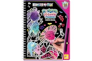 Liscianigiochi Monster High Sketch Book Scratch Reveal, Ediz. a Colori, Ediz. a Spirale, Con Penna, 4+ Anni