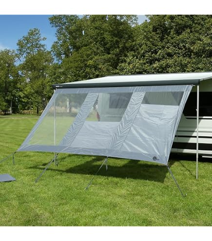 Thule Rain Blocker G2 Vorderwand 1,00m Markise Windschutz Wohnwagen Regenschutz Wand Seitenteil grau Auto & Motorrad