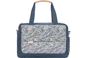 Babymoov Wickeltasche Day to Day Bag Palm - Alltagstauglich - 2 in 1, abnehmbare 3L-Tasche - 6 Zubehörteile enthalten, darunter Wickelunterlage, Kühltasche, Schnullertasche - 23L Fassungsvermögen