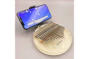 Jooleer Kalimba Daumenklavier aus Acryl, Mbira, Mondform, EVA-Schutzhülle, transparenter Kristall, 17 Tasten, Musikinstrument, Geschenke für Kinder, Fingerklavier