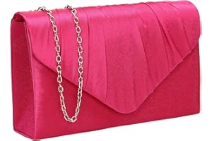 SwankySwans Chantel Womens Satin Party Prom Wedding Evening Clutch Bag Purse