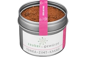 ‎ZAUBER DER GEWÜRZE Zauber der Gewürze Tonka-Zimt-Kakao – Edle Gewürzmischung für Trinkschokolade, Desserts und mehr, verfeinert mit Tonkabohne und Zimt, 70 g
