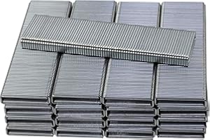 AERZETIX - C58773 - Lot de 2500 agrafes à couronne étroite - 25x5.7x1 mm - pour agrafeuse cloueuse pneumatique GA18 - accessoire d'agrafage bois meuble tapisserie menuiserie - en acier