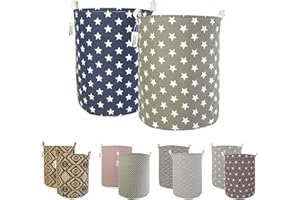 LessMo 2PCS 19.7" Wäschekorb Sortierer – Faltbar - 2er Set Wäschesammler spart Zeit beim Sortieren für Kleidung Spielzeug Wohnzimmer Wäsche