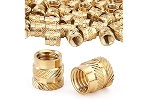 Tunejoy Gewindeeinsatz M3 Messing Einbettung Muttern M3x4x4 Einpressmuttern für 3D-Druckkomponenten und Kunststoffteile 50 Stück