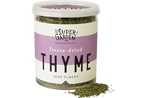 SUPERGARDEN Super Garden Premium Freeze Dried Thyme | 100% Natural and Aromatic Herb | Perfect for Cooking, Seasoning, and Baking | No Additives or Preservatives | Long Shelf Life | 20g