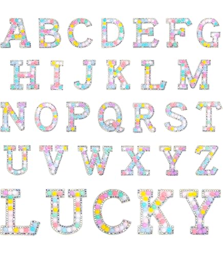 Toppe Con Perle Con Lettera A-Z Strass Ferro Da Cucire Su - Foto 3