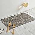 Yellow Weaves PVC Rectangular Dining Table Placemats, Set of 4 - Ash Grey