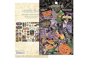 Graphic 45 - Midnight Tales - Die-Cut Ephemera Assortment