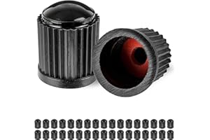 YOUR DAY MATE Bouchon de Valve en ABS, Lot de 36, Bouchons Noirs avec Joint pour valves de Voiture, Moto, Scooter, remorque et vélo, Bouchon Valve Voiture, Capuchon de Valve Auto, Bouchon Valve Pneu Voiture, Cap