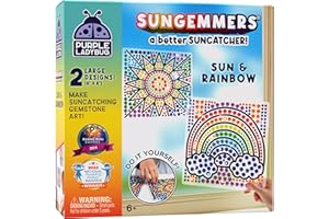 PURPLE LADYBUG SunGemmers Kit de manualidades para niños - Kits de pintura de diamantes divertidos para niños y niños - Excelente artesanía para niños y regalos de cumpleaños para niñas de 6, 7, 9, 10 años