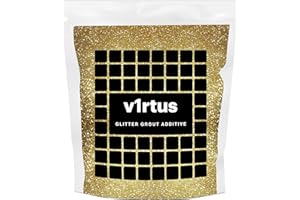 v1rtus or Glitter Coulis pour carreaux additif 100g humide Salle de bain fini Cuisine Étincelle - Facile à utiliser - Ajouter/Mix avec résine époxy ou de ciment à base de coulis