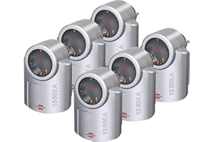 LED UNIVERSUM Brennenstuhl PRIMERA-Line - Adaptador de corriente con protección contra sobretensiones (adaptador de protección para equipos eléctricos), color plateado y negro