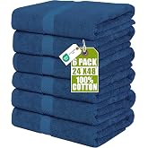 Utopia Towels - Pack of 6 Bath Towels 60x120cm (Navy) | Premium Ring Spun Cotton Towels - Highly Absorbent, Ideal for Hotels,
