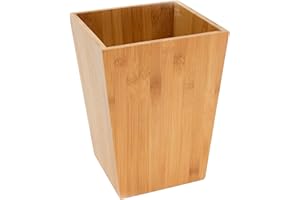 MSV 140639 - Cubo de bambú, 19,6 cm de diámetro, 26 cm, Color Beige