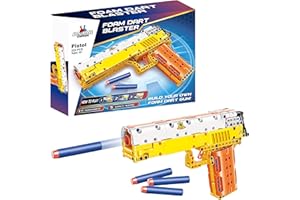 APOSTROPHE Games Foam Dart Blaster Toy Gun Building Block Set (222 Pieces) Build and Shoot Foam Darts