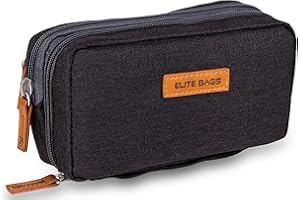 ‎ELITE BAGS ELITE BAGS - DIABETIC'S Diabetiker-Täschchen | schwarz bitone | kompakt | 3 Fächer für alle notwendigen Utensilien