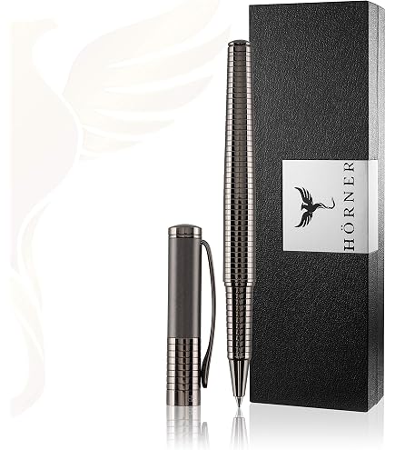 HÖRNER Vectrum l Roller di alta qualità l Elegante confezione regalo l Inchiostro colore blu 0,7 l Refill intercambiabile l Spessore tratto M l In metallo - Italia