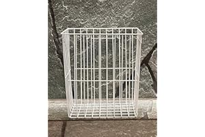 Blanc HYGIENIC Papierkorb FIX – Mülleimer, Drahtgitter-Abfallbehälter 25 Liter, zum Hängen oder Stellen, stapelbar, Weiß