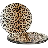 MamboCatSet of 6 Charger Plates Leopard Lamp Art I Leopard Design I Table Set Coaster Plate Mat I Decorative Accessory