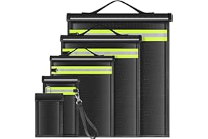 Lulrsay Faraday-Taschen für Laptops, Tablets, Handys, Autoschlüssel, Faraday-Käfig mit Griff und reflektierenden Streifen, EMP-Taschen für Elektronik, feuerfest, wasserdicht, RFID-Signalblocker