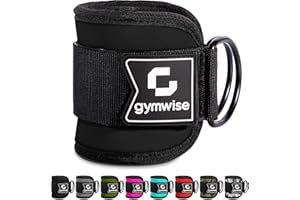 Gymwise Ankle Straps for Cable Machines | Perfect for Cable Kickbacks | Glute & Lower Body Workouts | For Women & Men | Adjustable Neoprene Padded Gym Cuffs | Build Your Dream Booty