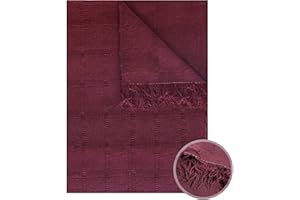 GFD – Colcha Multiusos para Sofas Lisa, Cubre Sofa, Plaid Sofa, Plaid Cama, Jarapas para Sofas, Foulard Sofa, Manta Cubre Sofa, Colcha Sofa (180 x 260, Granate)