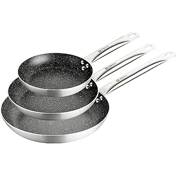 Alpina Premium Edelstahl Induktionspfannen 3er-Set I