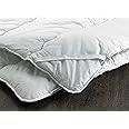 Diana Cowpe Double Mattress Topper Luxury 100% Cotton Cover Soft & Bouncy Anti-Allergy Filling Elasticated Corners Mattress Pad Made in UK