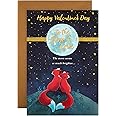 Hallmark One I Love Valentines Card, Cute Foxes & Moon Design, Valentines Day Card for One I Love, Orange, Blue