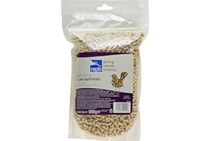 RSPB High Energy Sprinkles Wild Bird Food, 550 grams, Contains Premium UK Suet, mixed with Raisins, Nyjer Seed & Sunflower Hearts, Supporting the RSPB Charity in Resealable & Recyclable Pouch