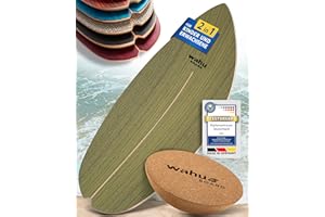 ‎WAHU WAHU Board - Balance Board with Unique Rocker Shape - Surf Board (100% Wood) | 100% Fun Guaranteed